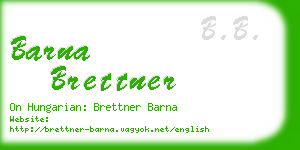 barna brettner business card